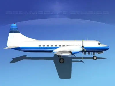 Convair CV-580 Corporate 3 3D model