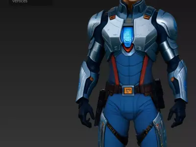 Nova Vanguard Sci-Fi Soldier Character 3D Model 3D model