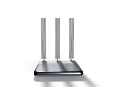 Sci-Fi Wireless Router - Low-Poly PBR Office Prop Game Ready Low-poly 3D model