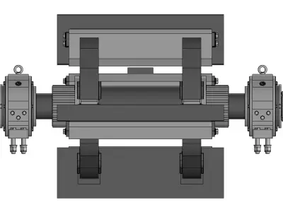 Rotor NP 1110 for impact crusher 3D model