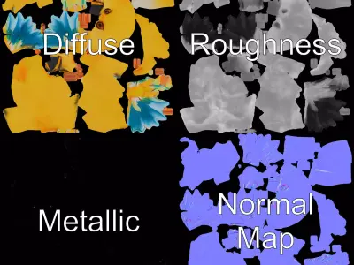 Vivid Parrot model pack Low-poly 3D model