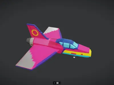 Spacecraft Jet aircraft plane 3dmodel 22 3D model