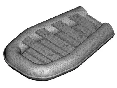 Inflatable Excursion Boat 3D model