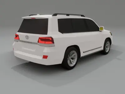 Toyota Land Cruiser low poly 3D model Low-poly 3D model