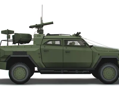 Generic MRAP Tkhir ATGM 2022 3D model