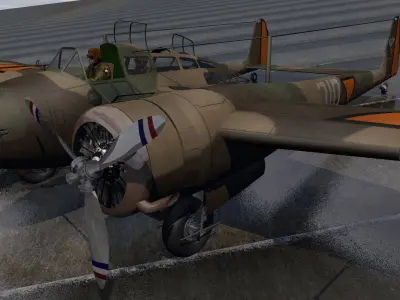 Fokker G-1 Faucher 3D model