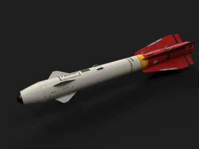 aim4 falcon air to air missile Low-poly 3D model