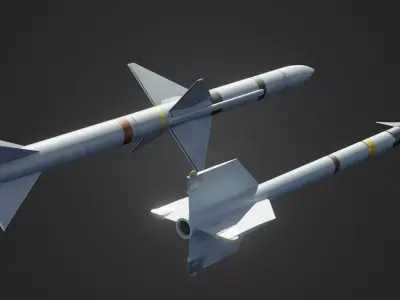   AIM-9M Sidewinder and AIM-7 Sparrow 3D model