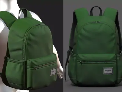 Backpack bag baggage pockets  Low-poly 3D model buy