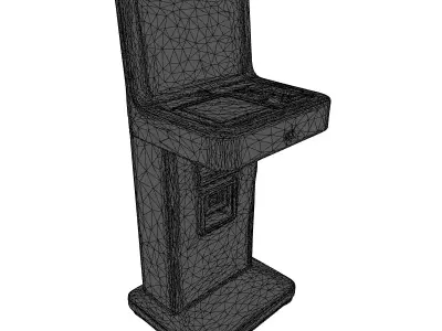 Modern Payment Kiosk 3D Model Low-poly 3D model