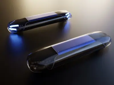 Animated DBS 4000 BE Lightbar Low-poly 3D model