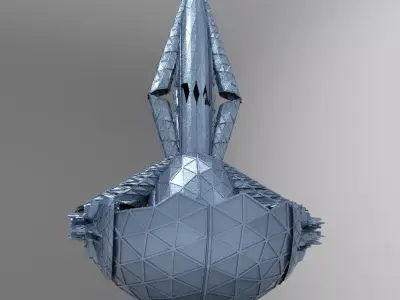Pyramid Dome shard tower ruin 4 3D model
