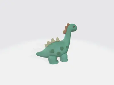 Dino cartoon model Low-poly 3D model