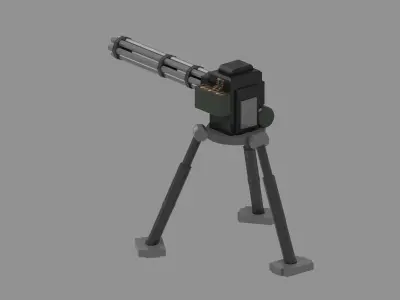 Sentry Gun Low-poly 3D model