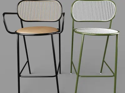 Piper bar chair Free 3D model