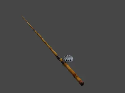 Bamboo fishing rod USSR Free 3D model