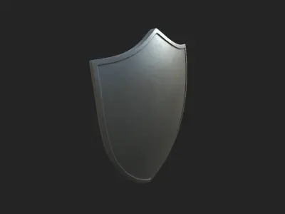 Shield silver 3D model