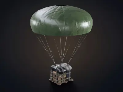 Game model Air Drop Low-poly  Low-poly 3D model