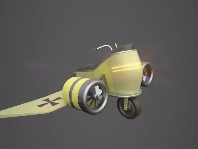 fantasy aero motorcycle Low-poly 3D model