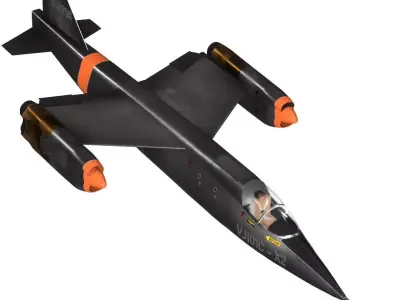 EWR VJ-101 experemental vertical takeoff aircraft Low-poly 3D model