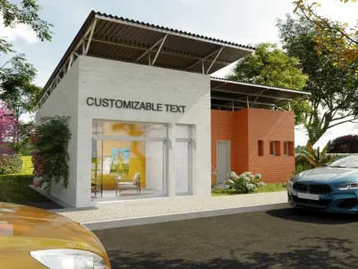 Small Shop Cinema 4D Corona Render 3D model