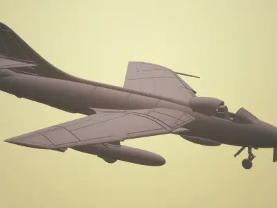 HAWKER HUNTER FGA-9 1-72 SCALE HIGHLY DETAILED MODEL 3D print model