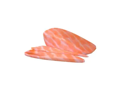 Salmon Sashimi v2 001 Low-poly 3D model