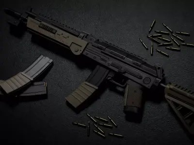 AKH 21 Rifle Low-poly 3D model