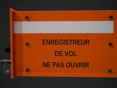 Flight Recorder Low-poly 3D model