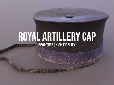 Royal Artillery Cap Low-poly 3D model