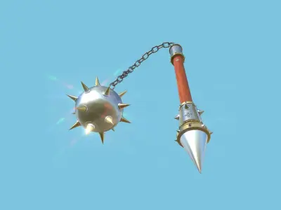 Medieval Flail 03 Luxury - Character Fantasy Weaponry Low-poly 3D model