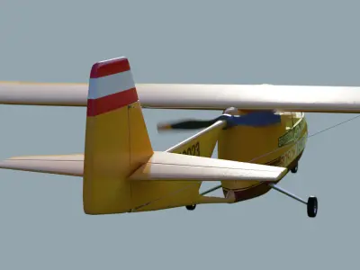 Brditschka MB-E1 Motor Glider Low-poly 3D model