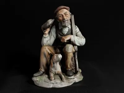 Decoration - Kitsch French Statue 01 - Free low-poly 3D model