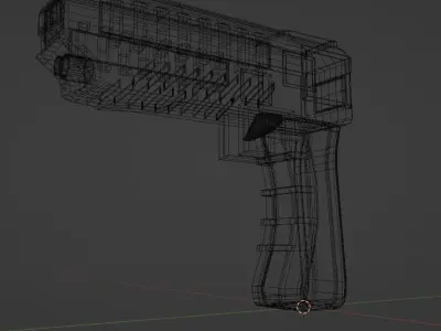 Sci-fi Hand Gun Low-poly Low-poly 3D model