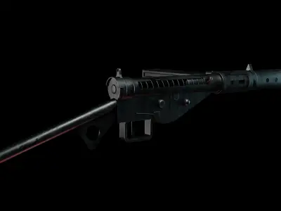 Sten MKII Free low-poly 3D model