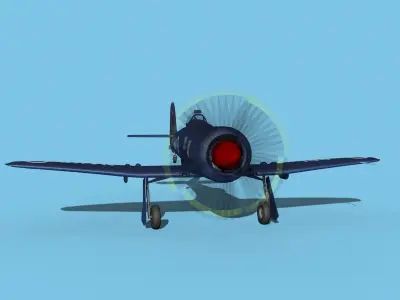 Hawker Sea Fury MKII V06 RN  3D model