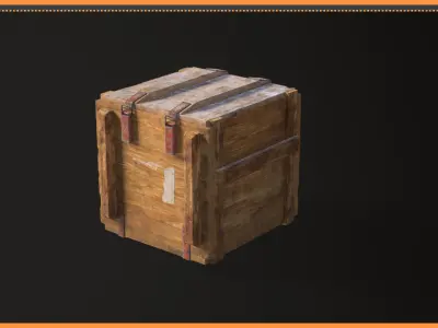 CargoMilitaryBox   GameReady Assets Low-poly 3D model