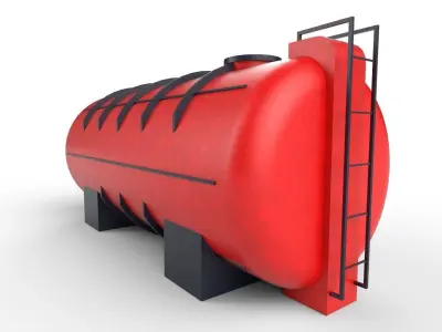 liquid tank M2 - New Low-poly 3D model