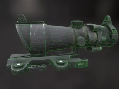 Rifle Scope ACOG Low-poly 3D model