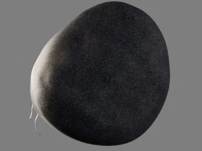 US Military Helmet hat Beret Black Low-poly 3D model