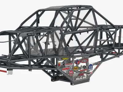 Monster Truck Bigfoot Frame 3D model