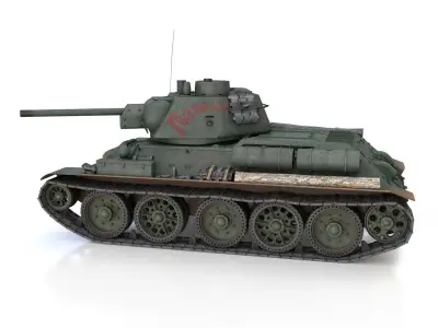 T-34-76 - Model 1943 - Soviet medium tank - Guards 3D model