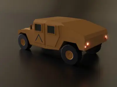 Military Veichles Pack Low-poly 3D model