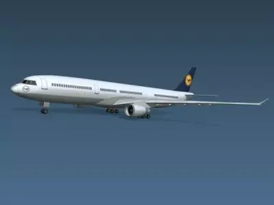 Airbus A330 commercial airliner 3D model