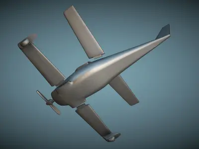 Rutan Model 54 Quickie Q2 - 3D Printable Model 3D print model