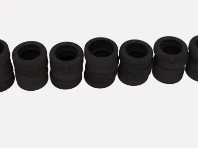 tires pile 1 3D model