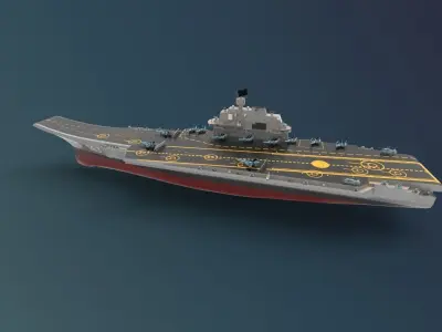Admiral Kuznetsov Aircraft Carrier 3D model