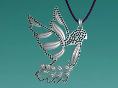 Jewelry pendant bird for 3D printing Free 3D print model