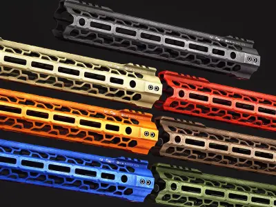 Odin Works O2 Lite M-LOK AR Handguard Low-poly 3D model