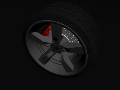 tyre hubs wheel Free 3D model